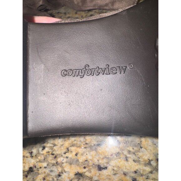 Comfortview Wide Calf Shelly Tall Faux Suede Slouch Boots 8.5 Brown Y2K 90s Boho - Picture 7 of 12